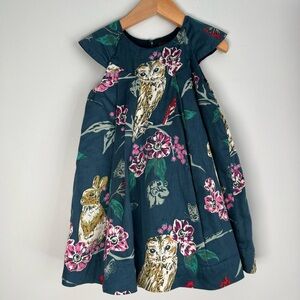 Tea Collection Dress with AOP Animals & Flowers Navy 18-24M Girl